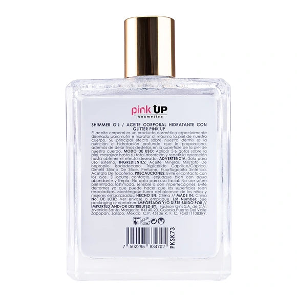 “Shimmer Oil” - Aceite Corporal- Pink UP Cosmetics