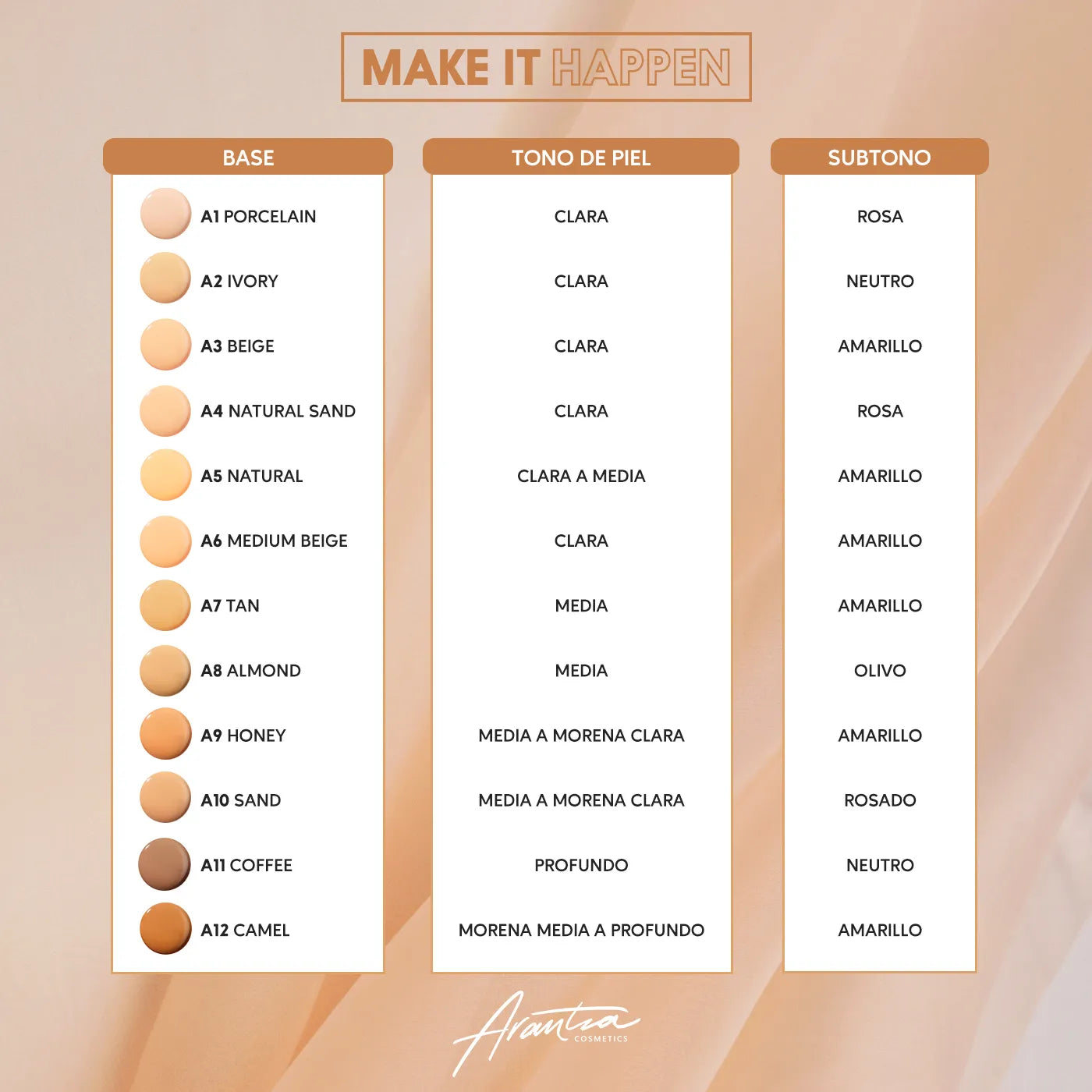 “Make It Happen” - Maquillaje Líquido - ARANTZA