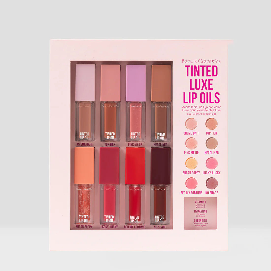 “Tinted Luxe Lip Oil” - Set de Colección - Beauty Creations