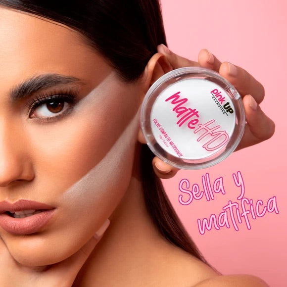 “Matte HD” - Polvo Compacto Matificante - Pink UP Cosmetics