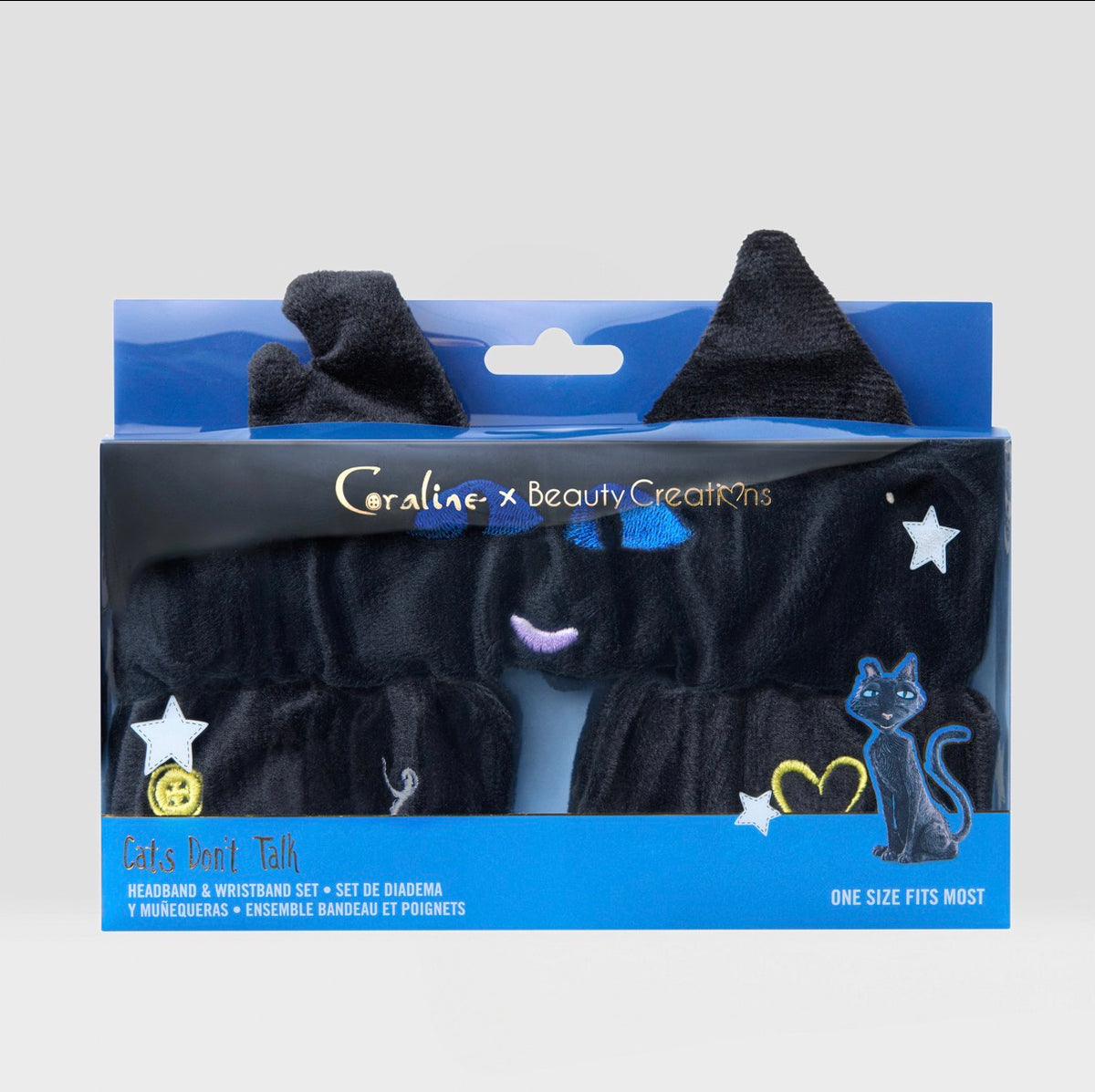 Cats Don’t Talk - Set de Diadema y Muñequera - Coraline X Beauty Creations
