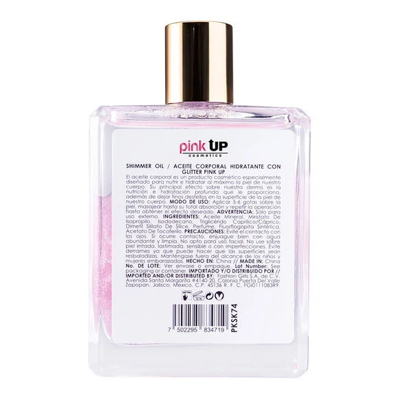 “Shimmer Oil” - Aceite Corporal- Pink UP Cosmetics