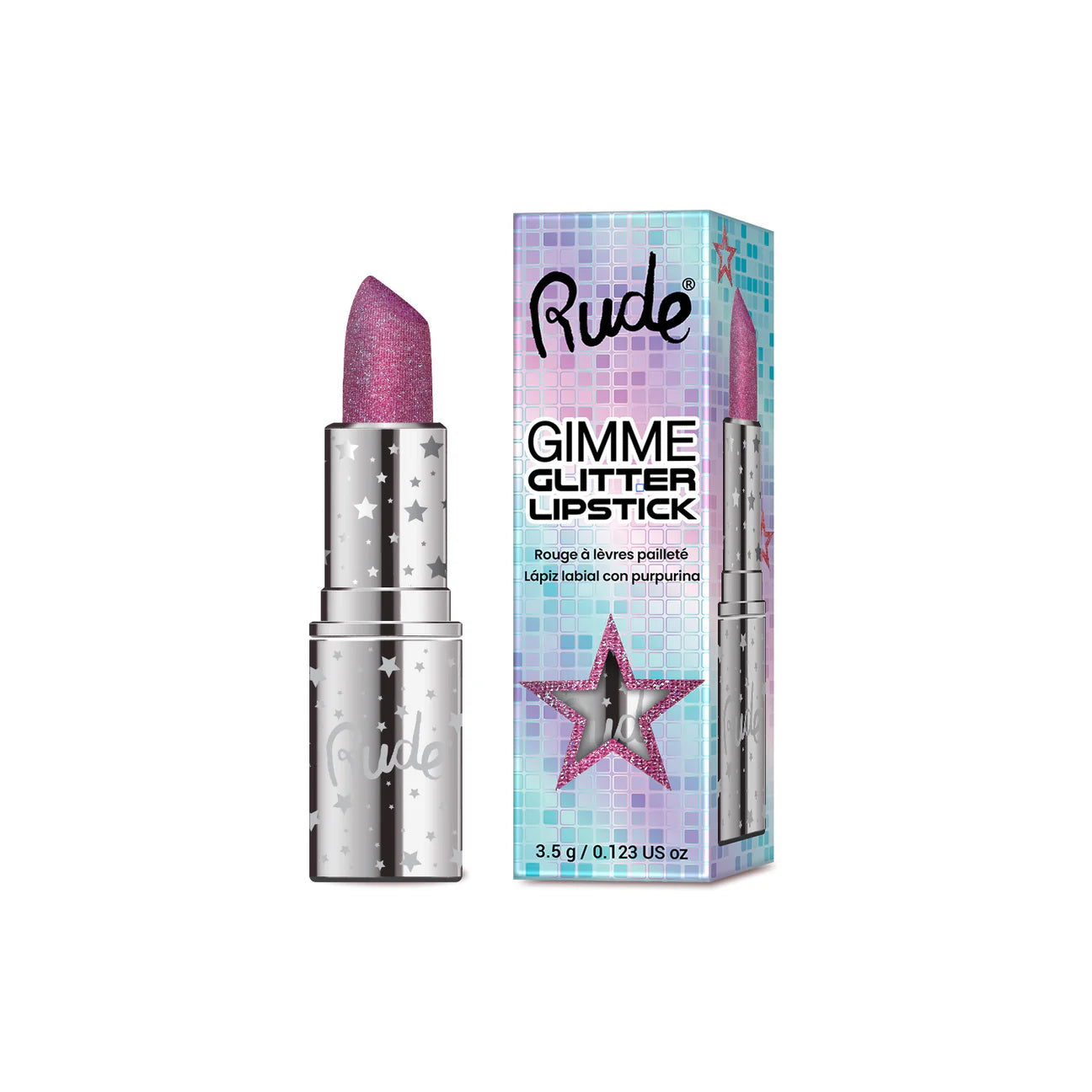“Gimme” (Glitter Lipstick) - Rude Cosmetics