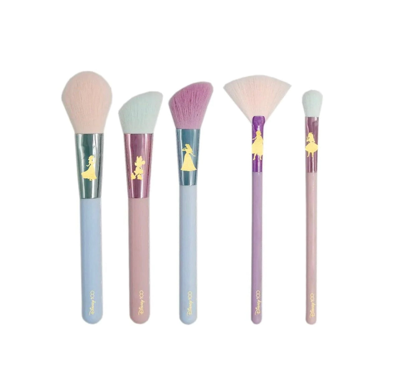 ✨🖌️ "Set of 5 'Disney Platinum' Makeup Brushes - Disney 100 Years Special Edition" 🎉💯