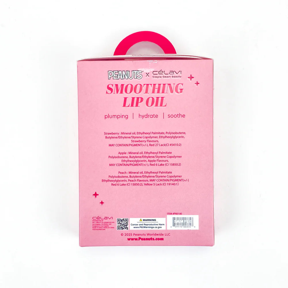 Smoothing Lip Oil Set - Peanuts X CELAVI