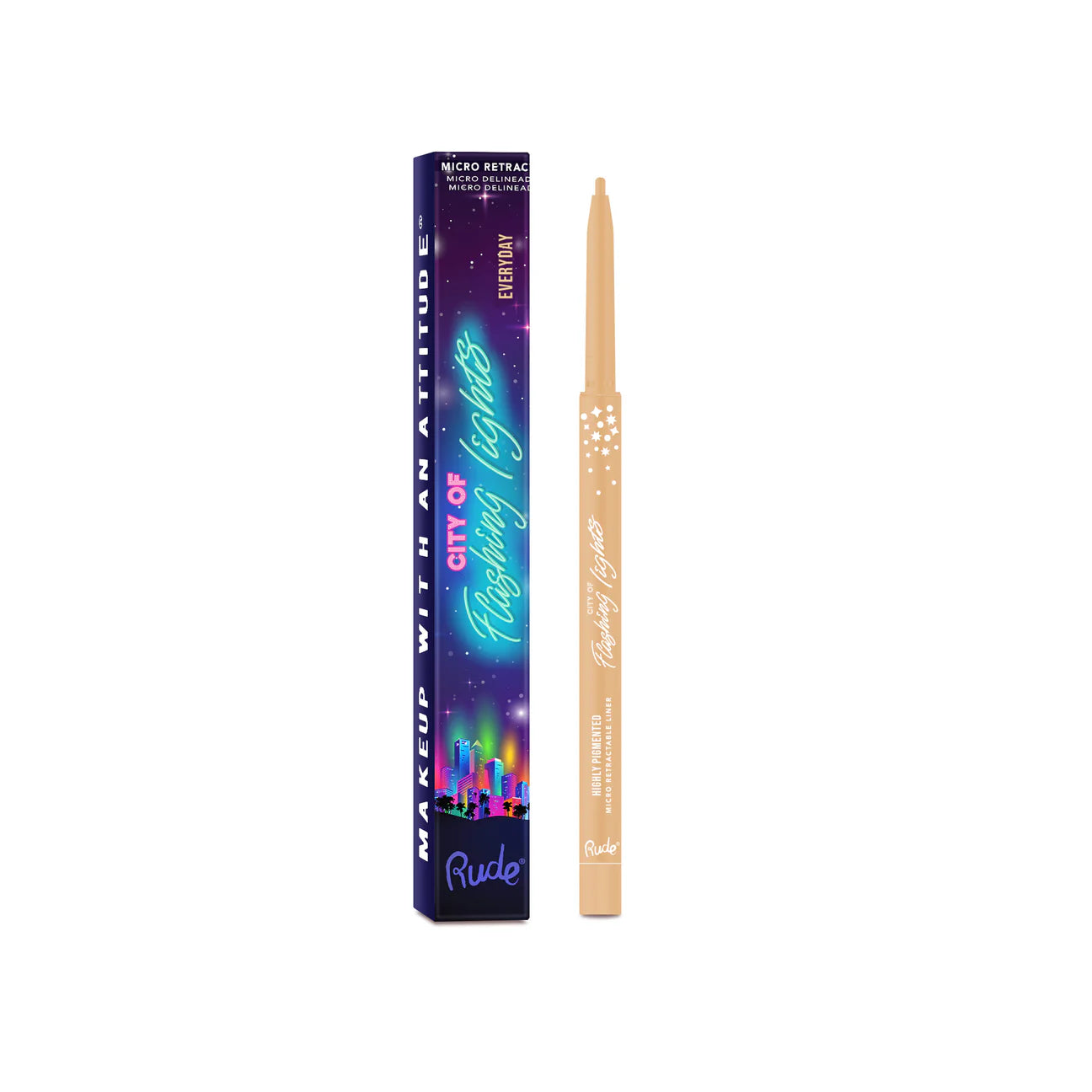 “City of Flashing Lights” (Micro Retractable Liner) - Rude Cosmetics