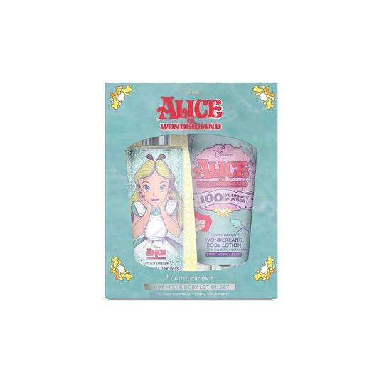 ✨🍄 "Shimmering Body Mist and Body Cream Set - Journey Through the Looking Glass with Alice: Wonderland Inspired Collection" 🐇🌸