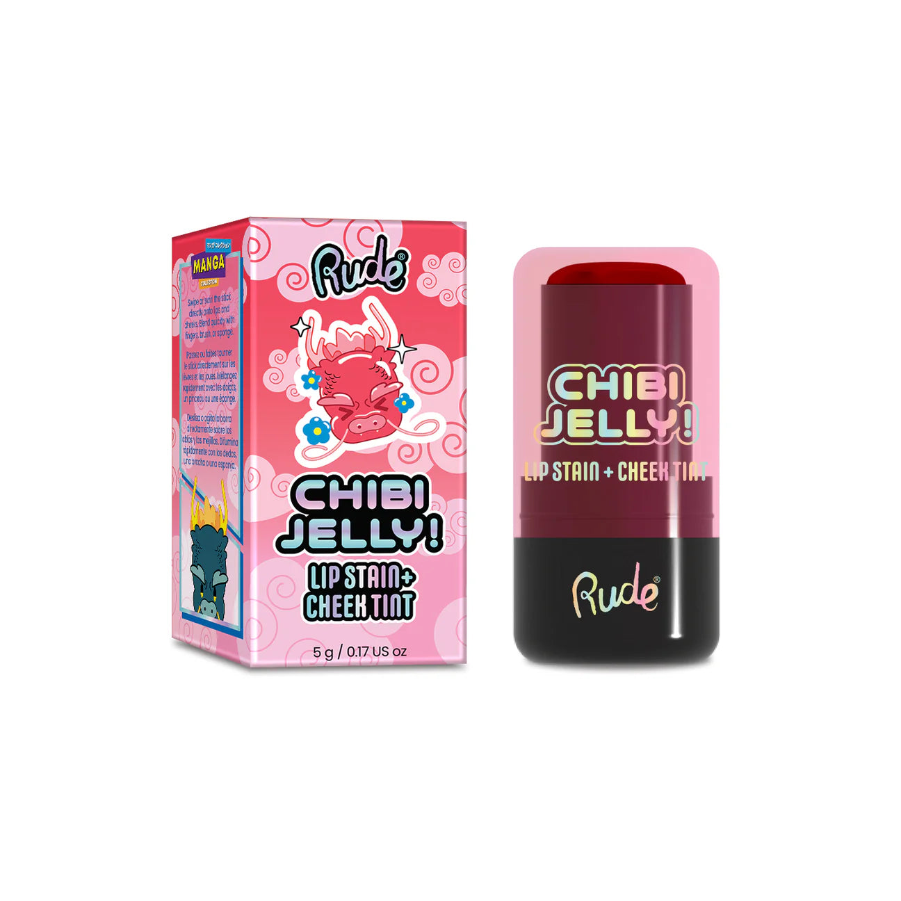 “Chibi Manga Collection” (Lip Stain and Cheek Tint) - Rude Cosmetics