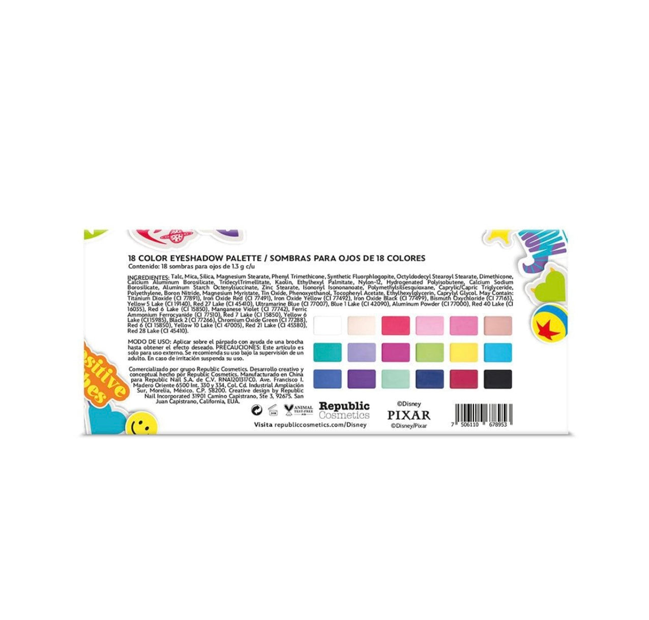 🎨💖 "'Happy Faces Disney' Eyeshadow Palette - Cheerful Collection of 18 Vibrant Shades - Special Edition" 🌟✨