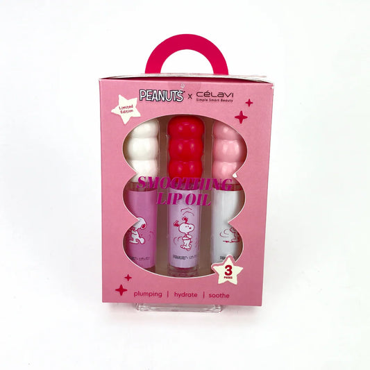 Smoothing Lip Oil Set - Peanuts X CELAVI