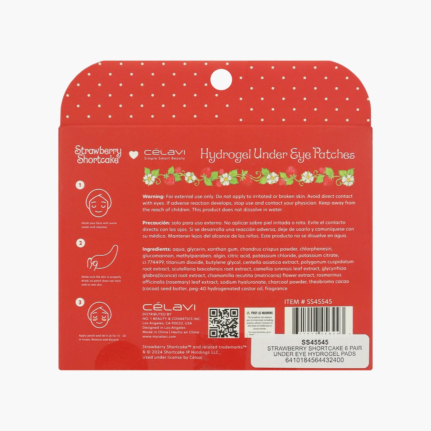 Hydrogel Under Eye Pads - Strawberry Shortcake X CELAVI