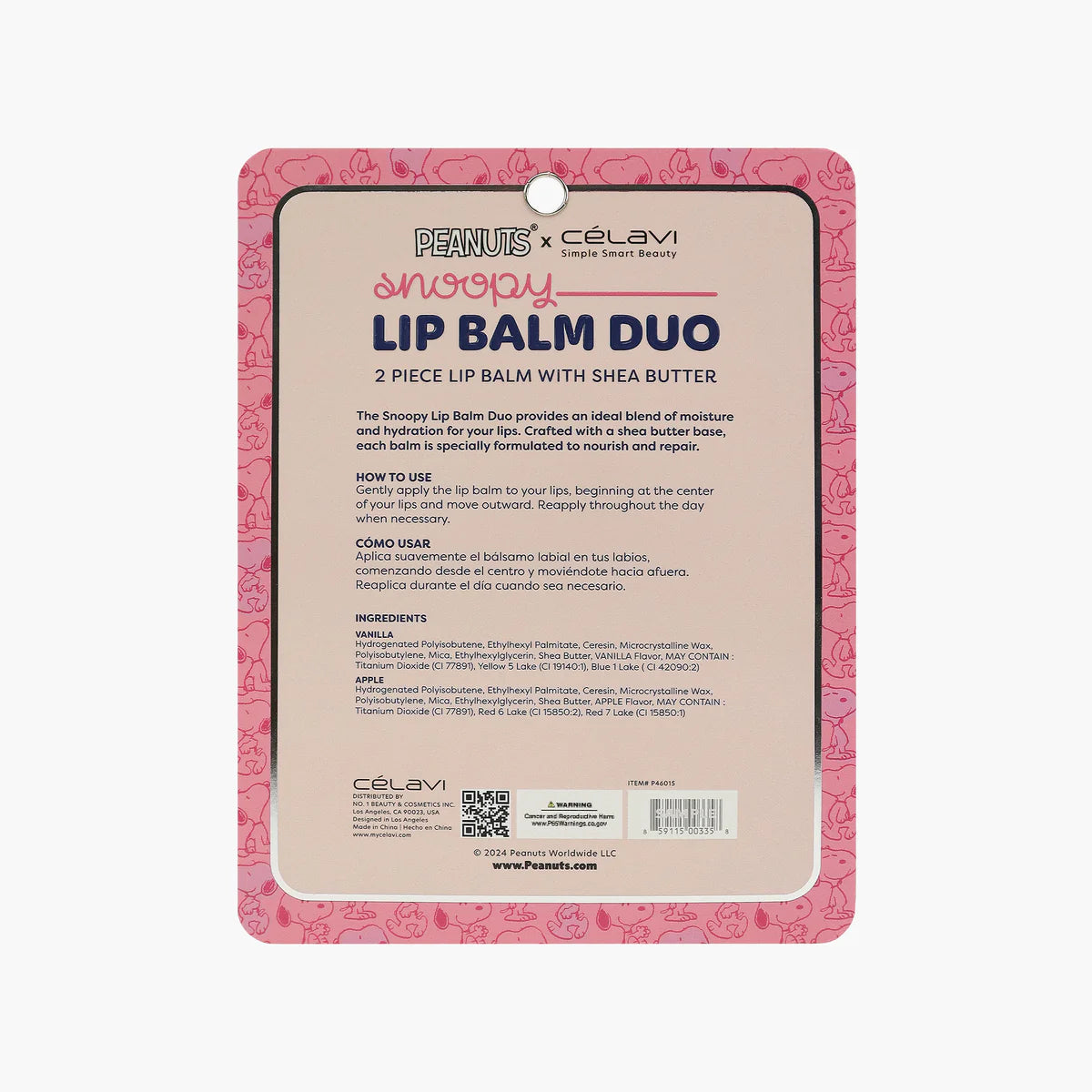 “Snoopy” - Lip Balm Dúo - Peanuts X CELAVI