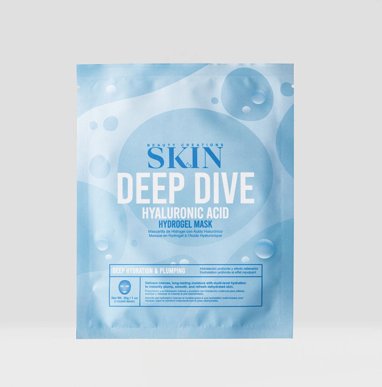 Deep Dive - Mascarilla Facial de Hidrogel - Beauty Creations Skin