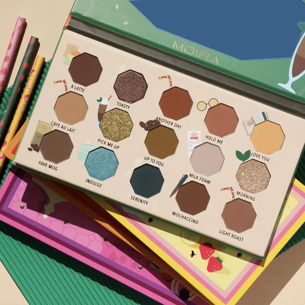 LOVE YOU A LATTE PALETTE - SMOOTHIE SERIES- PRESSED PIGMENT PALETTE MOIRA