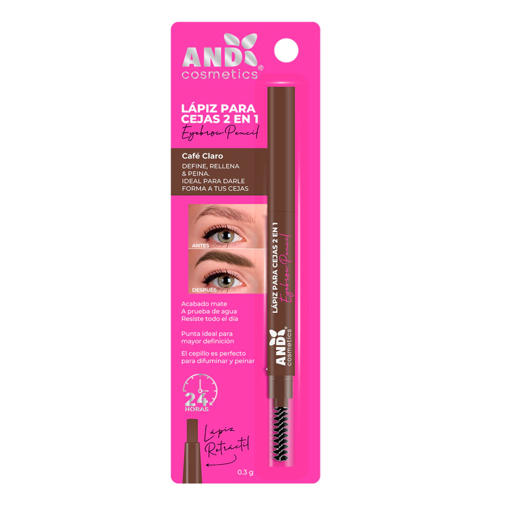 2 in 1 Retractable Eyebrow Pencil
