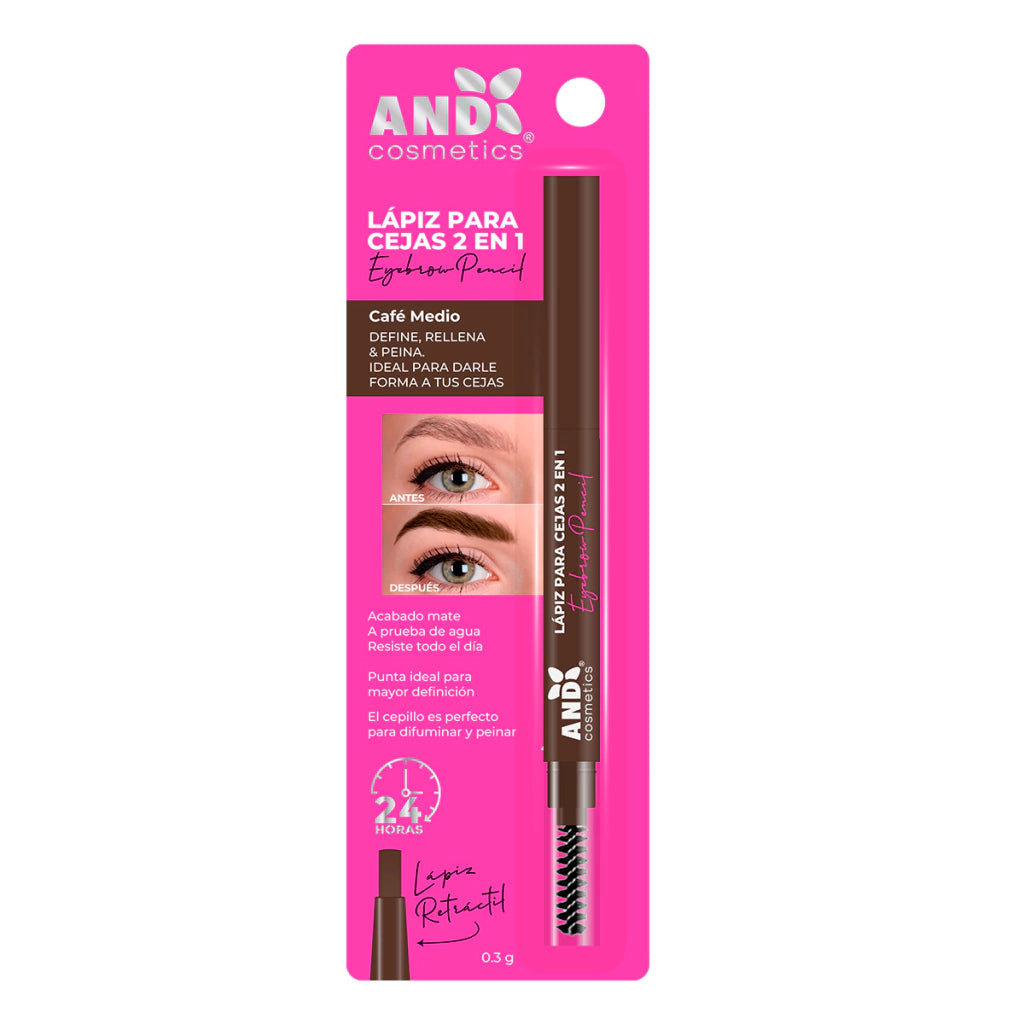2 in 1 Retractable Eyebrow Pencil