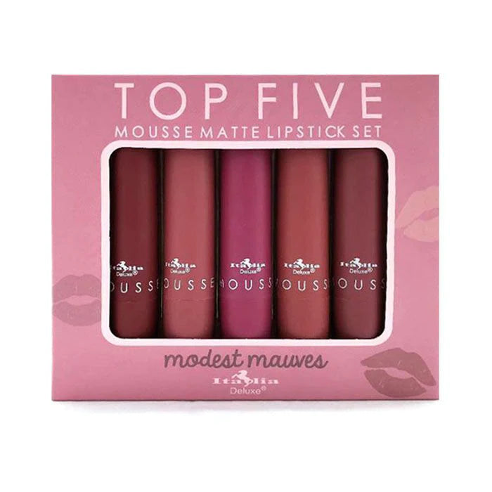 MODEST MAUVES MOUSSE MATTE LIPSTICK SET - ITALIA DELUXE