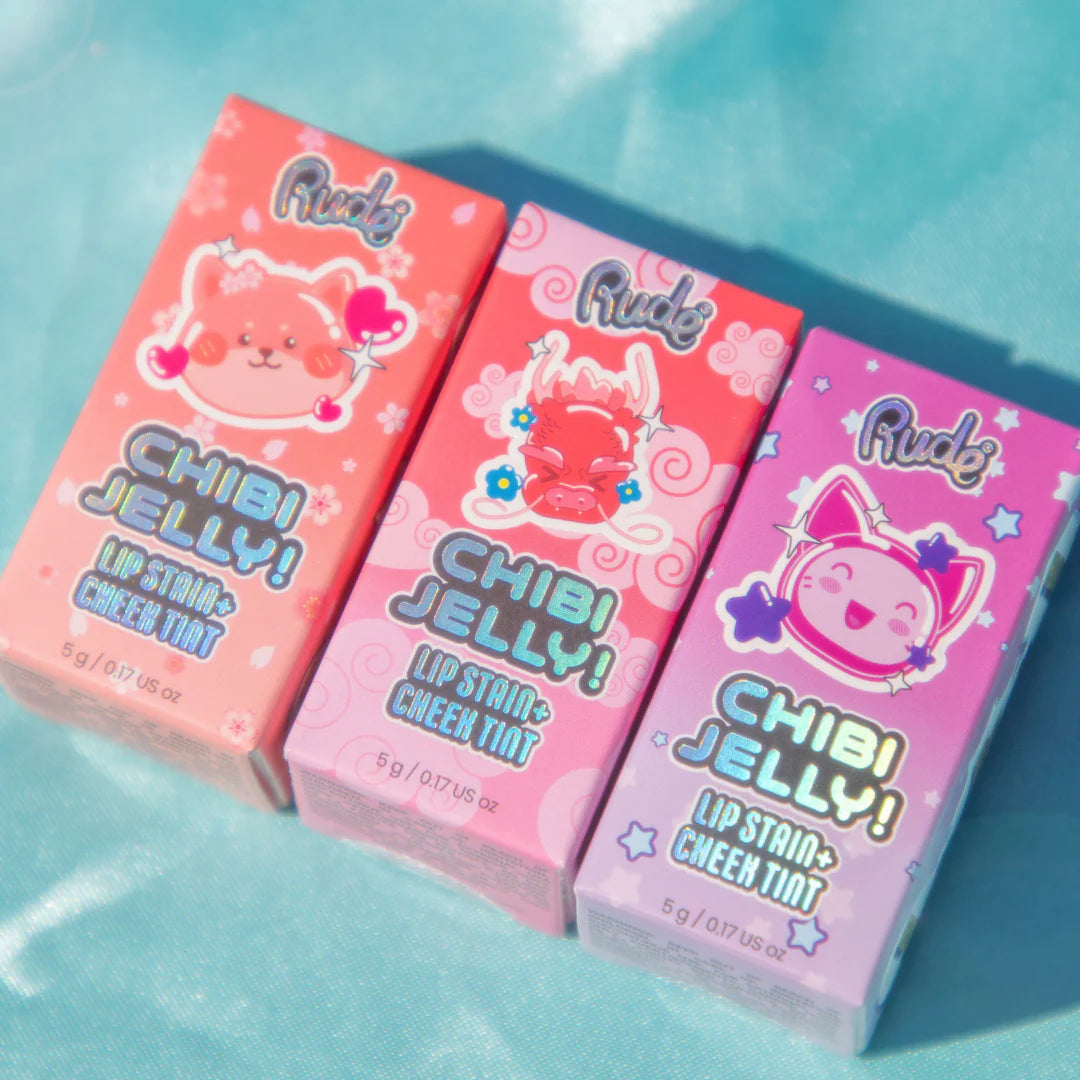 “Chibi Manga Collection” (Lip Stain and Cheek Tint) - Rude Cosmetics