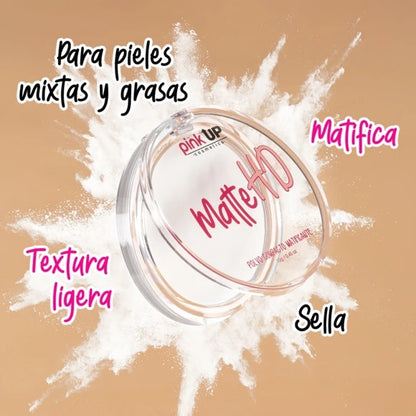 Matte HD - Polvo Compacto Matificante - Pink UP Cosmetics