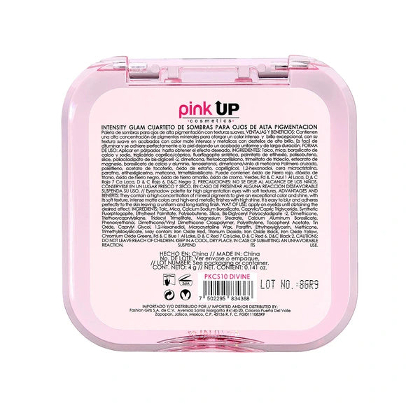 Intensity Glam - Cuarteto de Sombras para Ojos - Pink Up Cosmetics