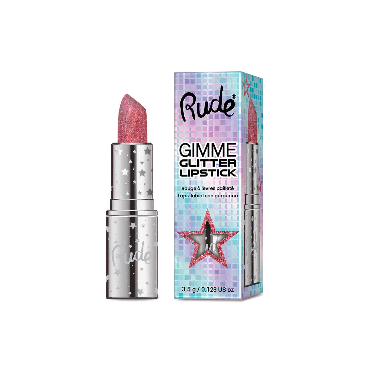 “Gimme” (Glitter Lipstick) - Rude Cosmetics