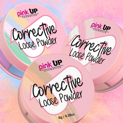 Corrective Loose Powder - Polvo Suelto Fijador - Pink UP Cosmetics