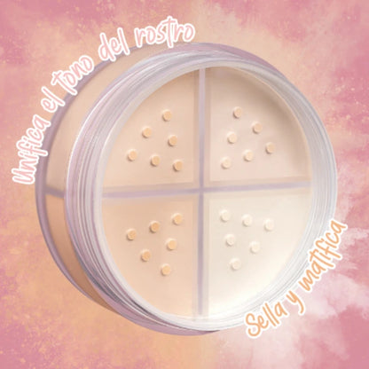 Corrective Loose Powder - Polvo Suelto Fijador - Pink UP Cosmetics