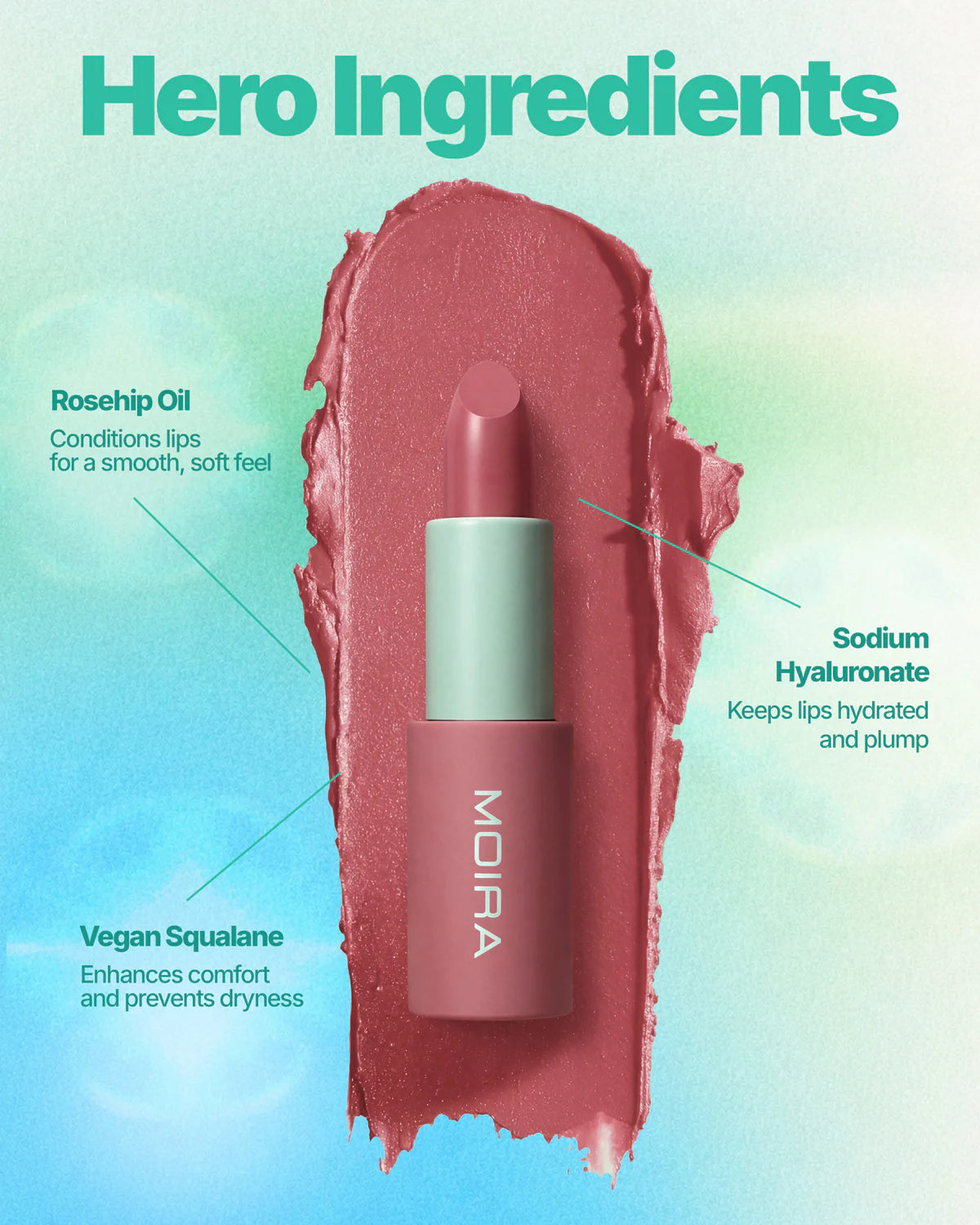Angel Satin - Labial en Barra - Moira Cosmetics