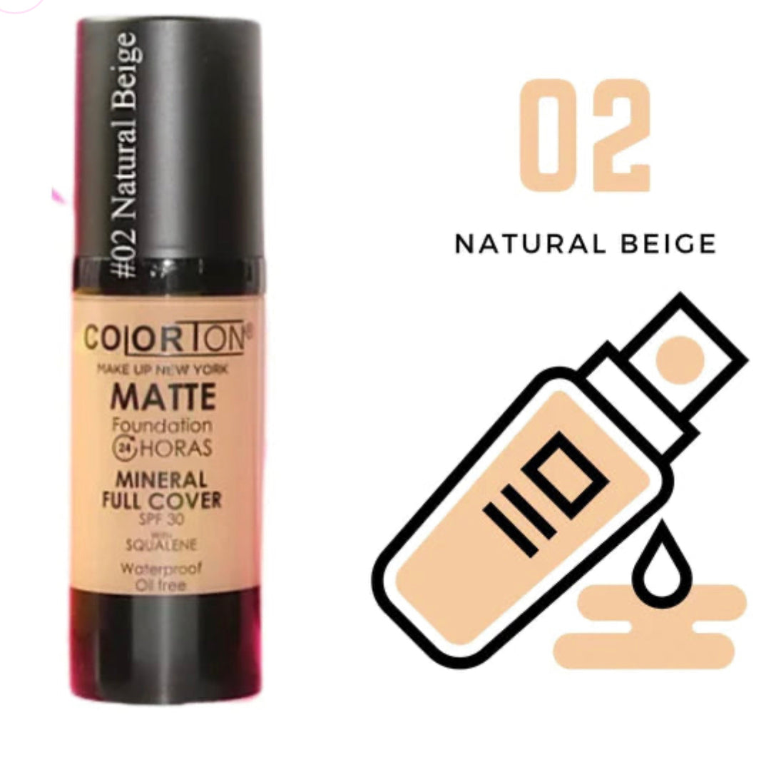 MAQUILLAJE LIQUIDO MINERAL FULL COVER - COLORTON