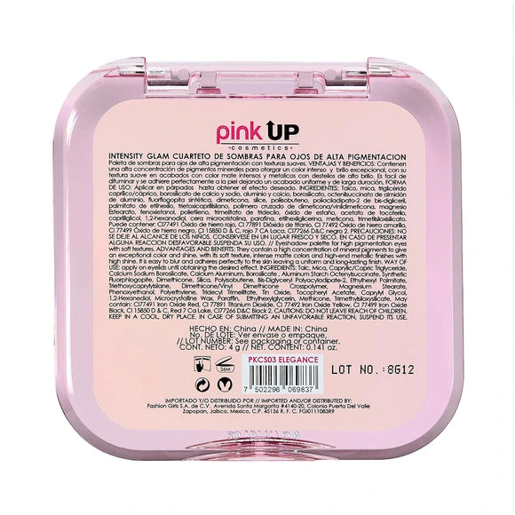Intensity Glam - Cuarteto de Sombras para Ojos - Pink Up Cosmetics