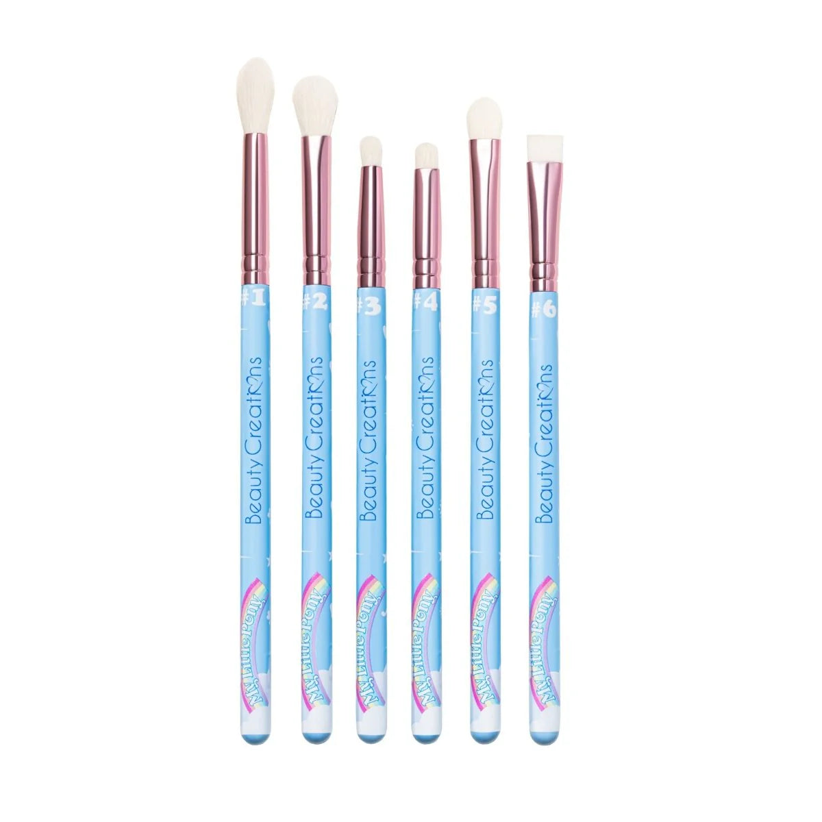 "RAINBOW MAGIC" - 6 PIECE EYE BRUSH SET - Beauty Creations X My Little Pony