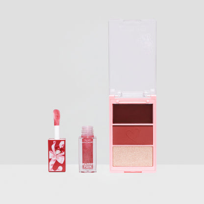 XMAS - Dashin’ Darling - Trio de Rubor e Iluminador + Aceite de Labios