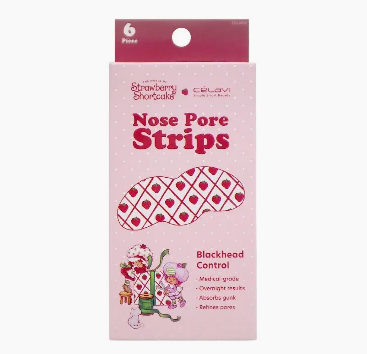 Nose Pore Strips (6 PCs)- Strawberry Shortcake X CELAVI