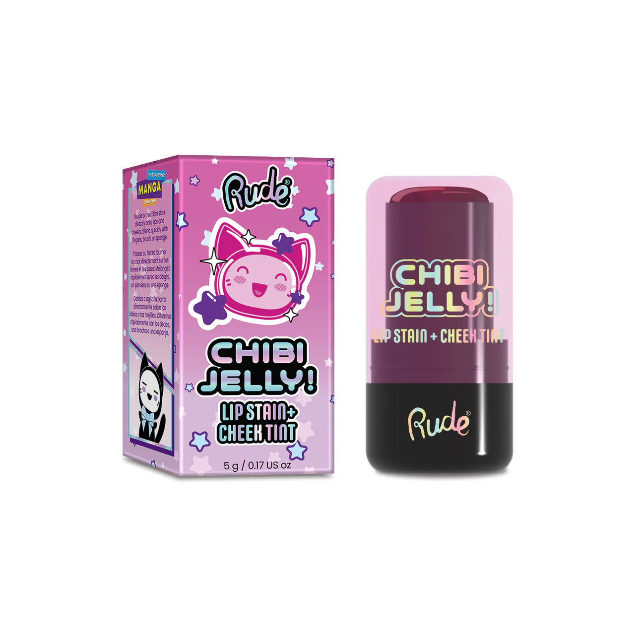 “Chibi Manga Collection” (Lip Stain and Cheek Tint) - Rude Cosmetics
