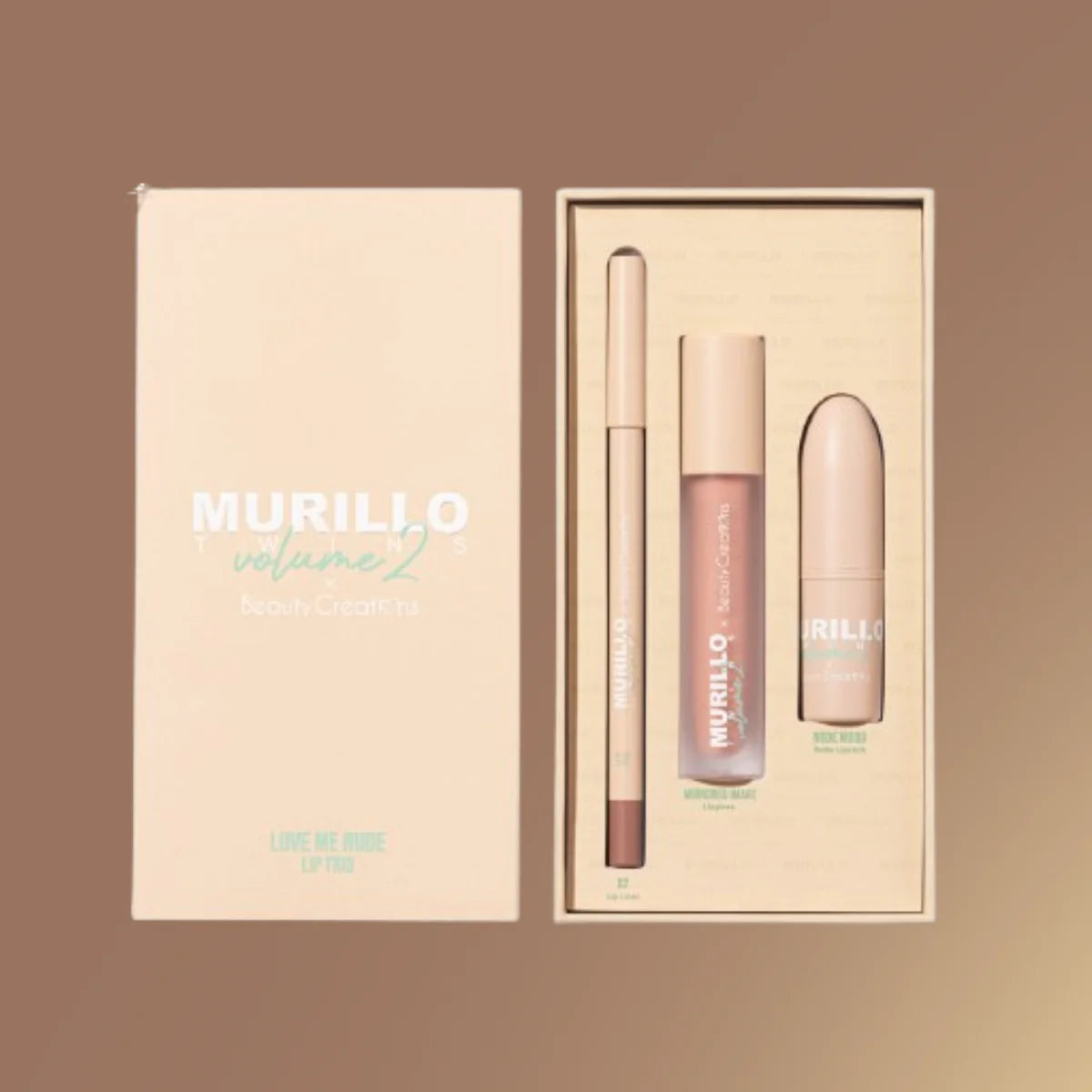 MURILLO TWINS VOL. 2 - LOVE ME NUDE LIP KIT BEAUTY CREATIONS