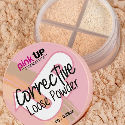 Corrective Loose Powder - Polvo Suelto Fijador - Pink UP Cosmetics