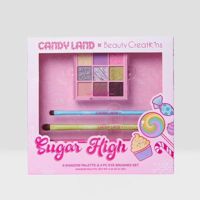 Sugar High - Shadow Palette & Eye Brush Set - Candyland X Beauty Creations