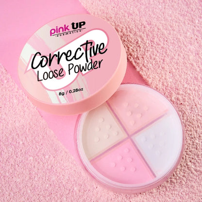 Corrective Loose Powder - Polvo Suelto Fijador - Pink UP Cosmetics