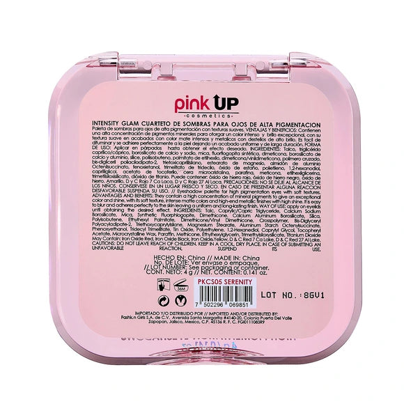 Intensity Glam - Cuarteto de Sombras para Ojos - Pink Up Cosmetics