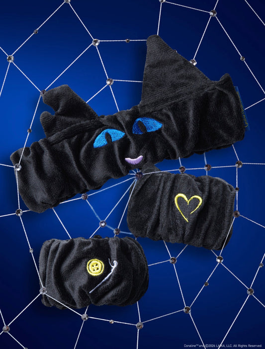 Cats Don’t Talk - Set de Diadema y Muñequera - Coraline X Beauty Creations