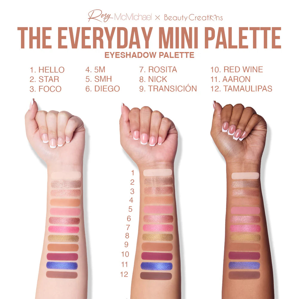 The Everyday - Mini Shadow Palette - Rosy McMichael X Beauty Creations