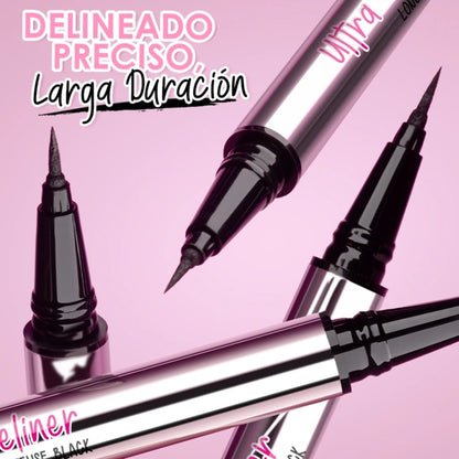 Ultra Fine - Delineador Líquido - Pink UP Cosmetics