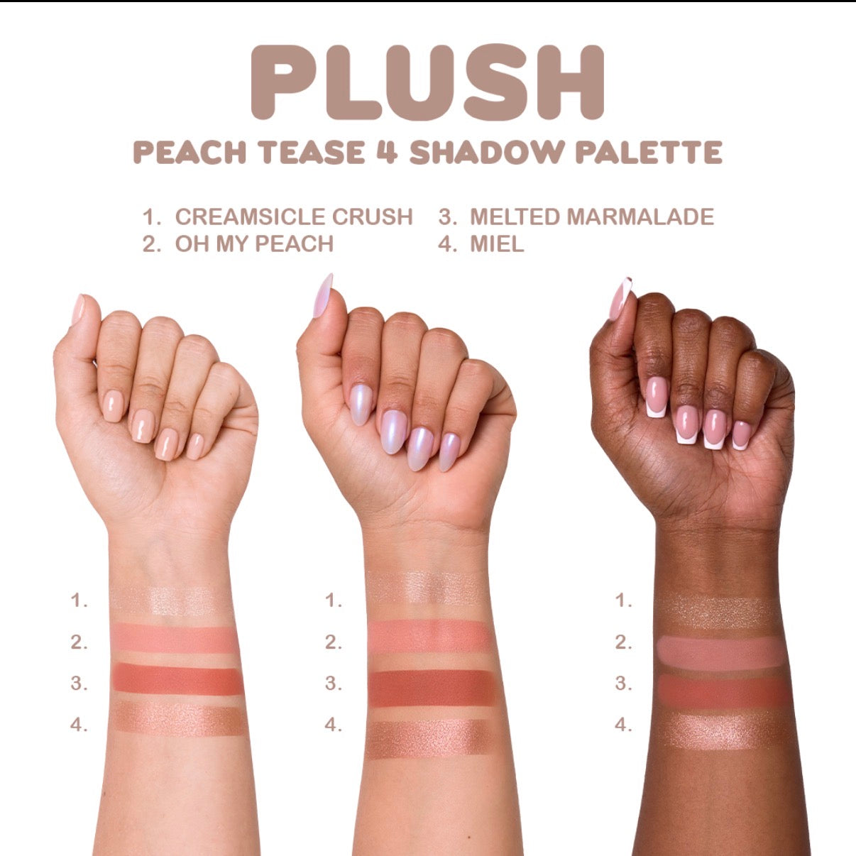 Plush - Cuarteto de Sombras - Beauty Creations