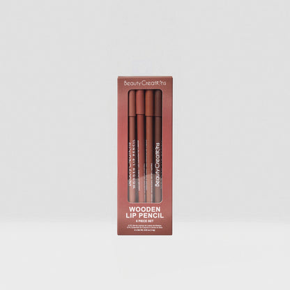Wooden Lip Pencil Set - Beauty Creations