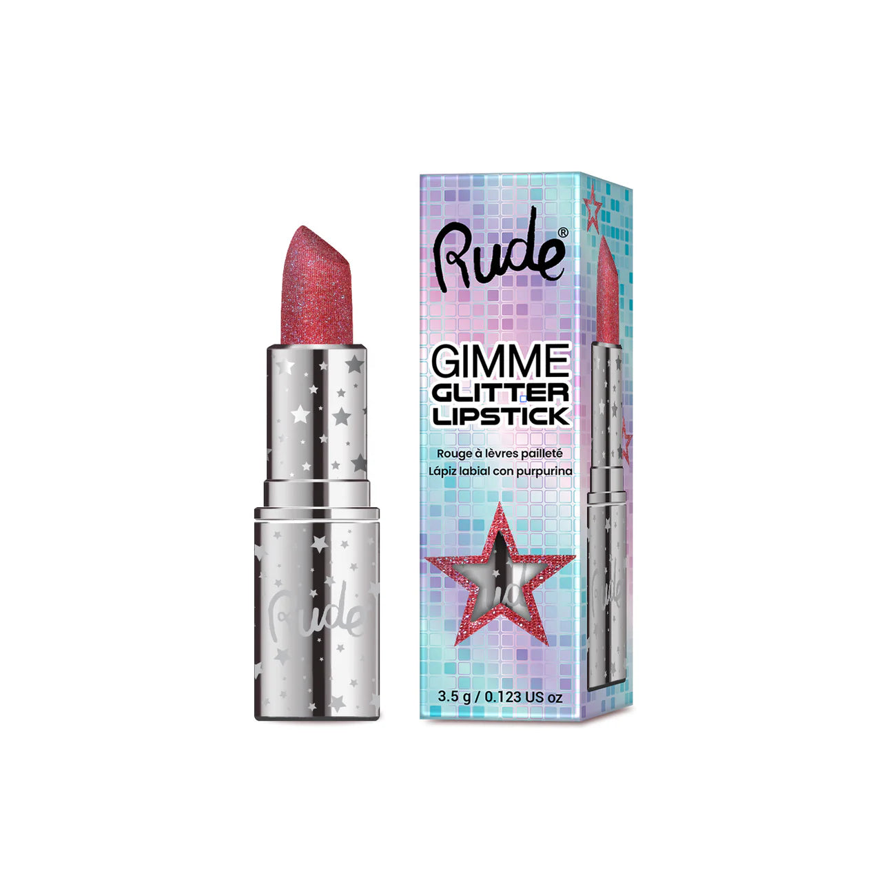 “Gimme” (Glitter Lipstick) - Rude Cosmetics