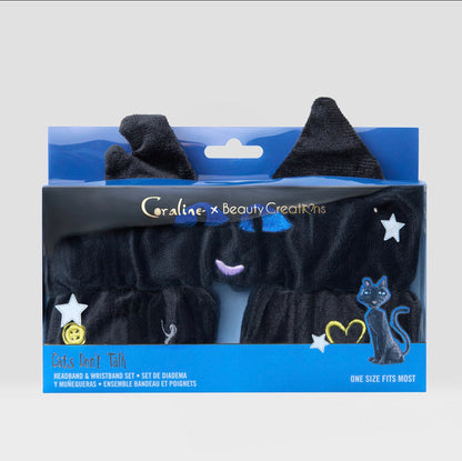 Cats Don’t Talk - Set de Diadema y Muñequera - Coraline X Beauty Creations