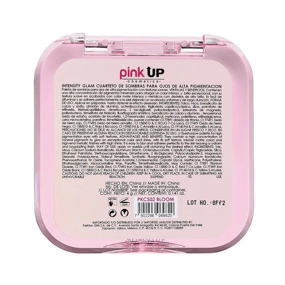 Intensity Glam - Cuarteto de Sombras para Ojos - Pink Up Cosmetics