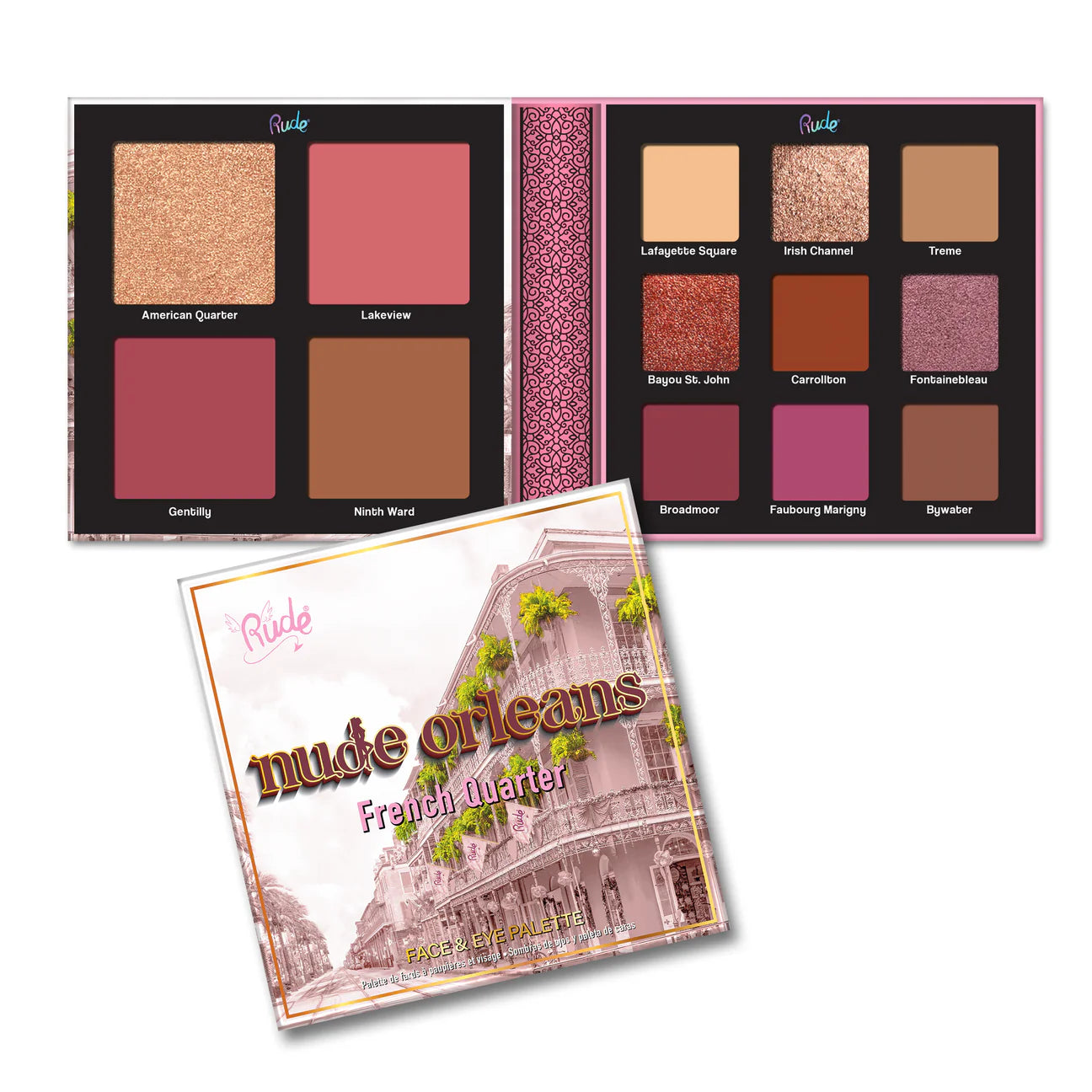 “Nude Orleans” (Face and Eye Palette) - Rude Cosmetics