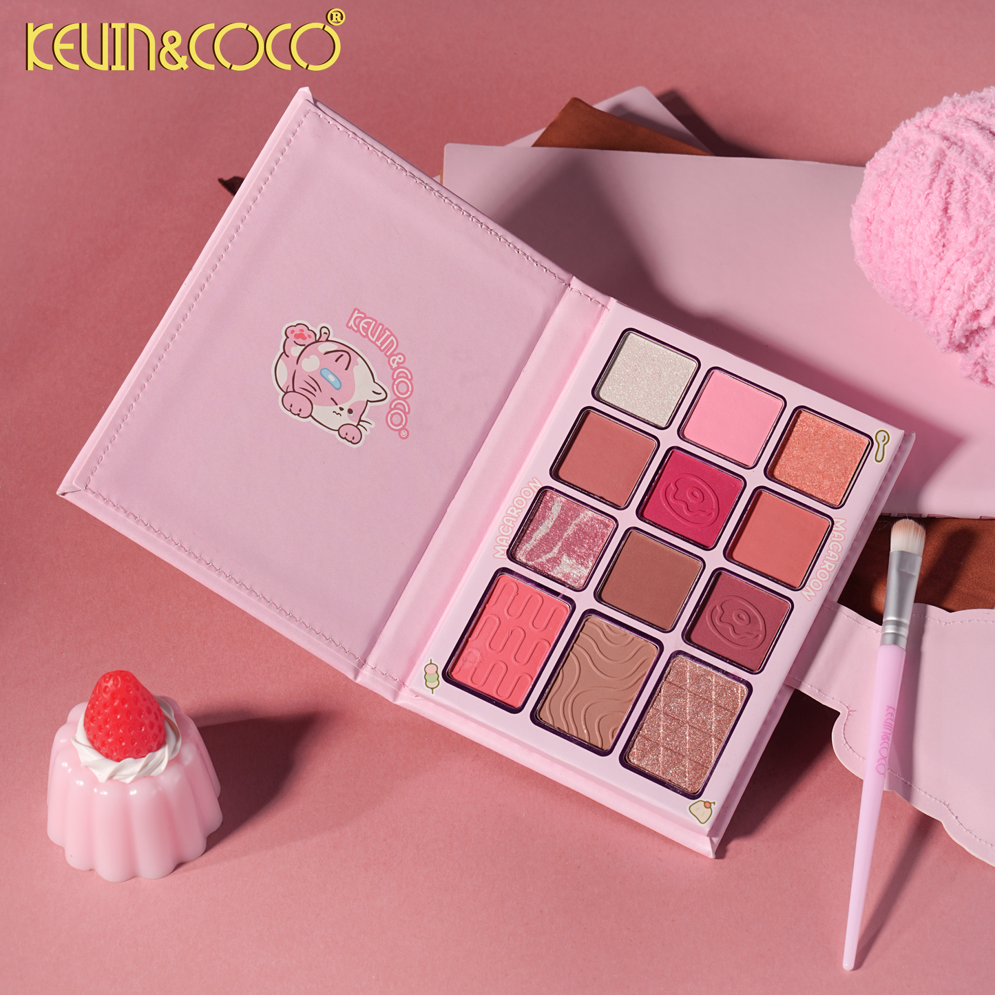 Macaroon - Paleta de Sombras con Brochas - Kevin & Coco