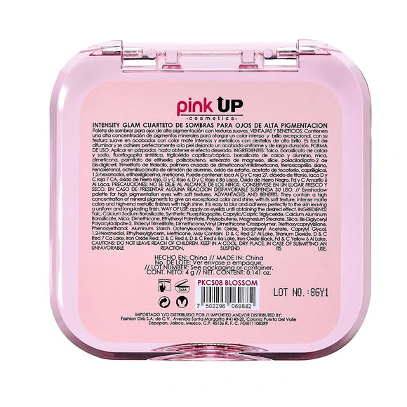 Intensity Glam - Cuarteto de Sombras para Ojos - Pink Up Cosmetics